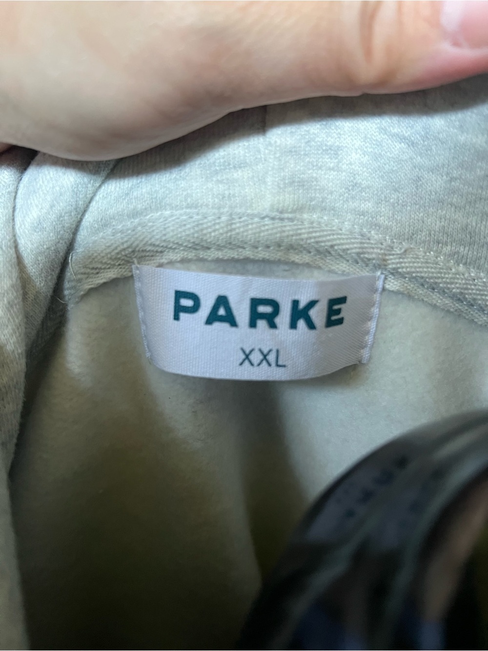 Parke Oversized Hoodie Sweatshirt - Light Heather Gray with Red Heart - Picture 3 of 3